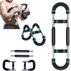 Home twister arm trainer, arm exerciser, adjustable resistance power chest expander, for chest, arms, shoulders
