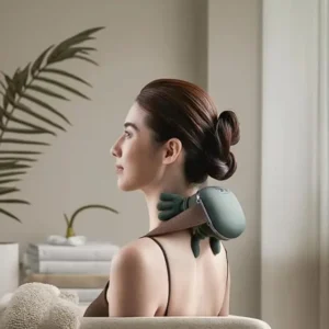portable, bionic heated neck and back massager